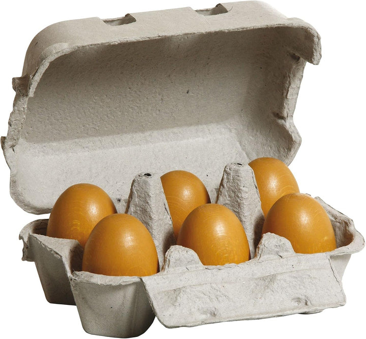 Erzi 17011 Eier, braun, 6 Stück im Eierkarton