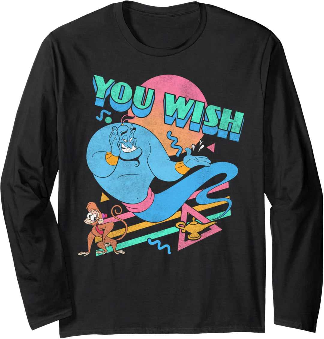 Disney Prinzessin Genie Abu You Wish Eighties Symbole Langarmshirt