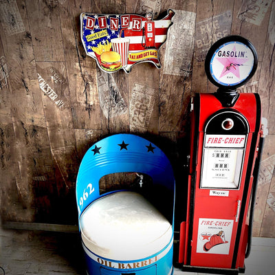Vintage-Schild, Metall-Schild, beleuchtet, Handwerk, Zubehör, Dekoration, Retro American (American D