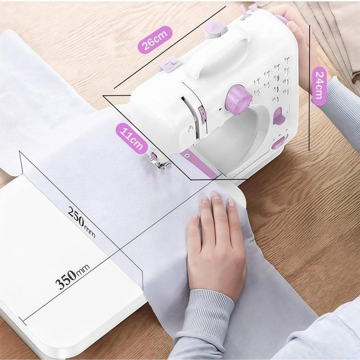 Portable Nähmaschine mit Anschiebetisch für Anfänger Tragbare Elektrische Nähmaschine mit LED-Licht