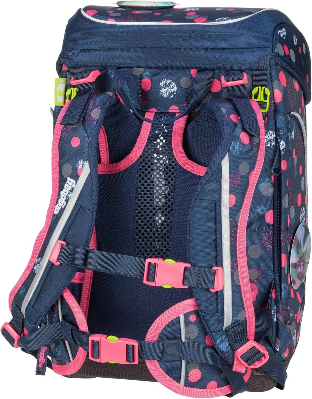 ergobag cubo Set ergonomischer Schulrucksack, Set 5-teilig Einheitsgrösse Phantbärsiewelt Glow - Bla