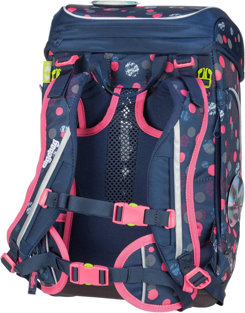 ergobag cubo Set ergonomischer Schulrucksack, Set 5-teilig Einheitsgrösse Phantbärsiewelt Glow - Bla