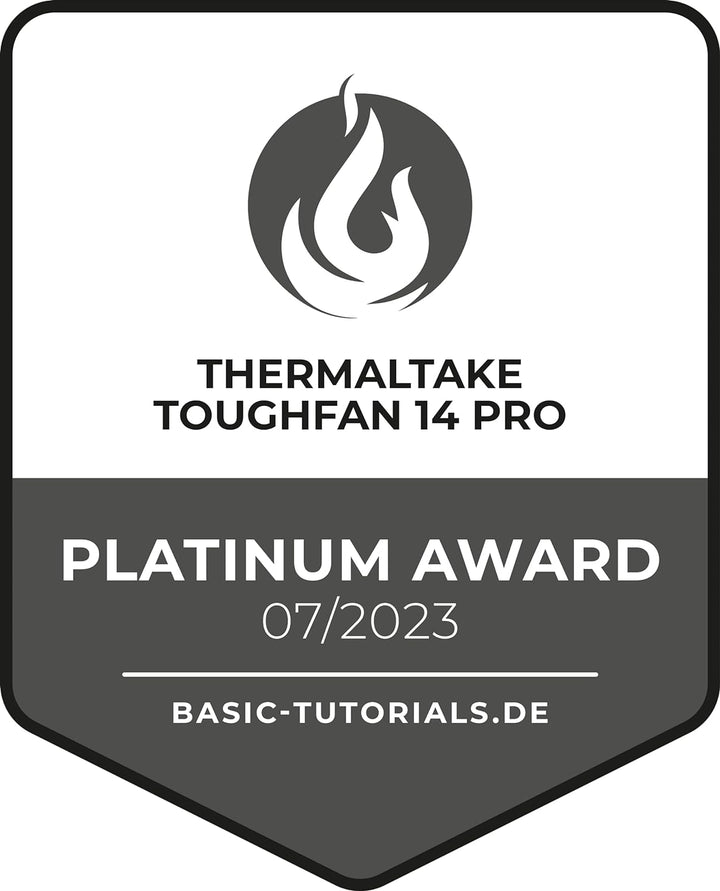 Thermaltake TOUGHFAN 14 Pro PC Cooling Fan | 1 Pack Black 1 x Fächerpackung 140MM Schwarz, 1 x Fäche