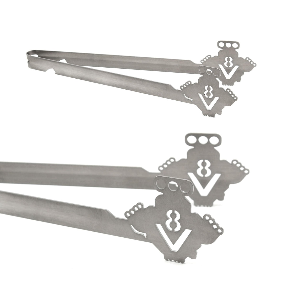 Grillzange Motiv V8 Motor, spülmaschinengeeignet, Geschenkidee, Männergeschenk, US-Car, Grillgeschen