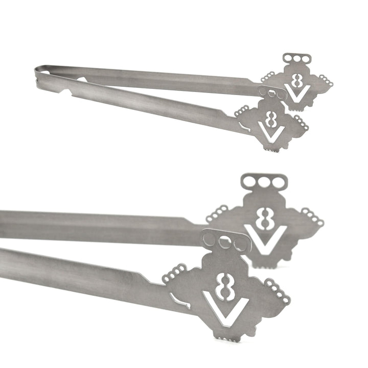 Grillzange Motiv V8 Motor, spülmaschinengeeignet, Geschenkidee, Männergeschenk, US-Car, Grillgeschen