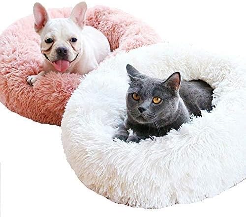 BODISEINT Modernes weiches Plüsch-Haustierbett für Katzen oder kleine Hunde, mittelgross, selbstwärm