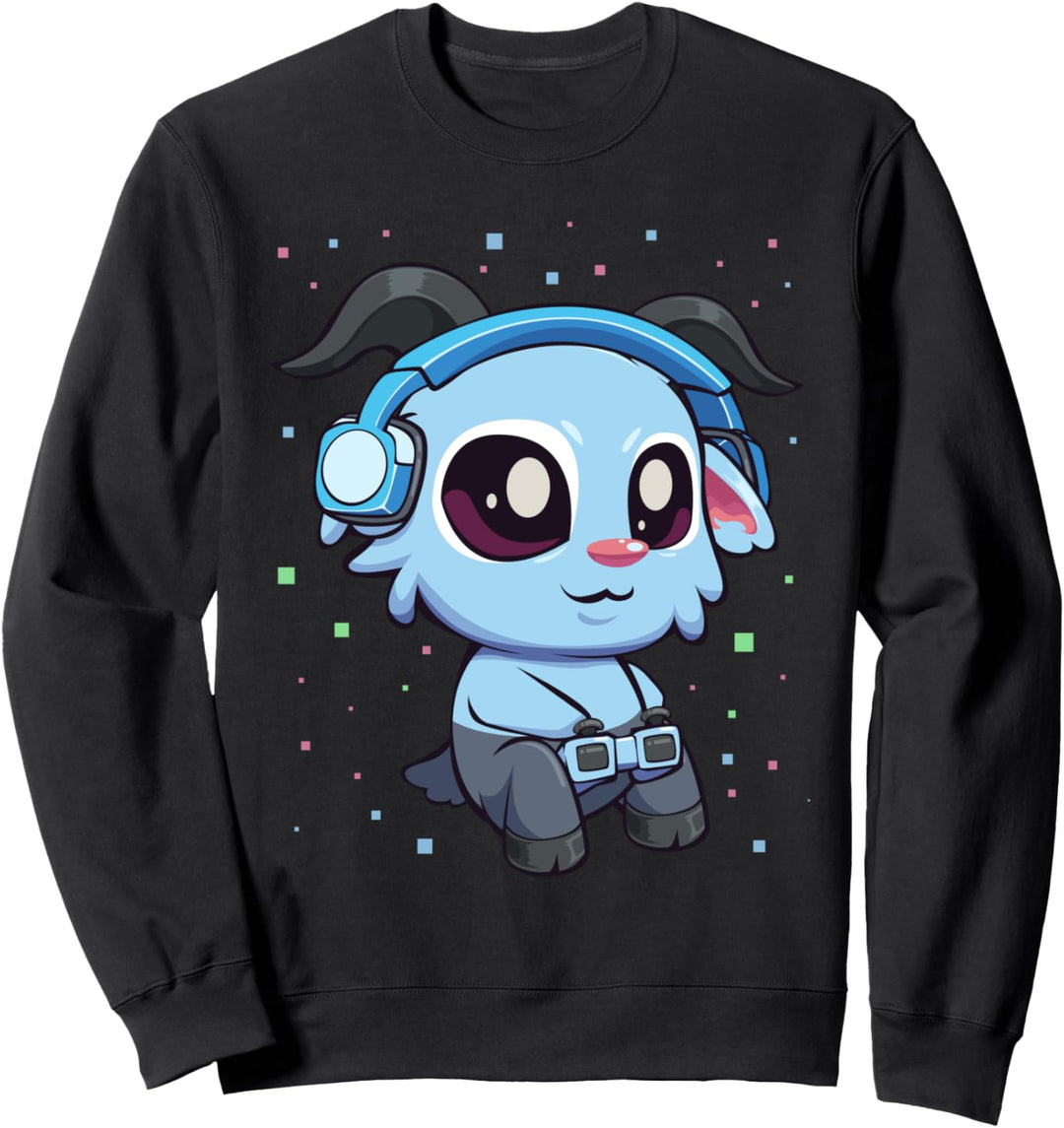 Pastel Goth Kawaii Video Gaming Baphomet Gamer Junge Mädchen Sweatshirt