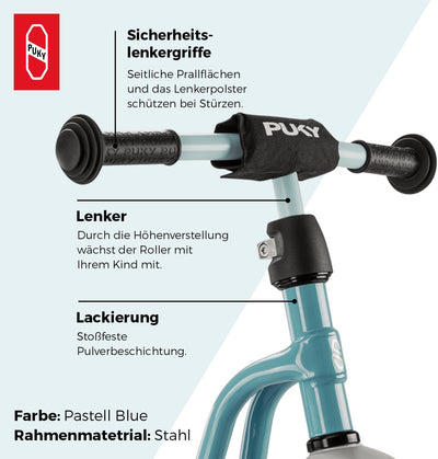 PUKY R 1 Classic Scooter | Sicherer Roller für Kinder ab 2 Jahren | Rutschfestes Trittbrett | Höhenv