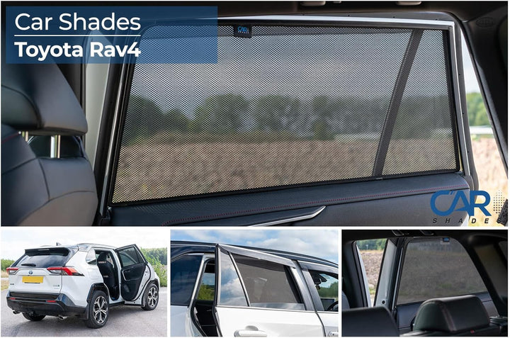 Satz Car Shades (Hintertüren) kompatibel mit Toyota RAV-4 (5th Gen) 2018- (2-teilig)