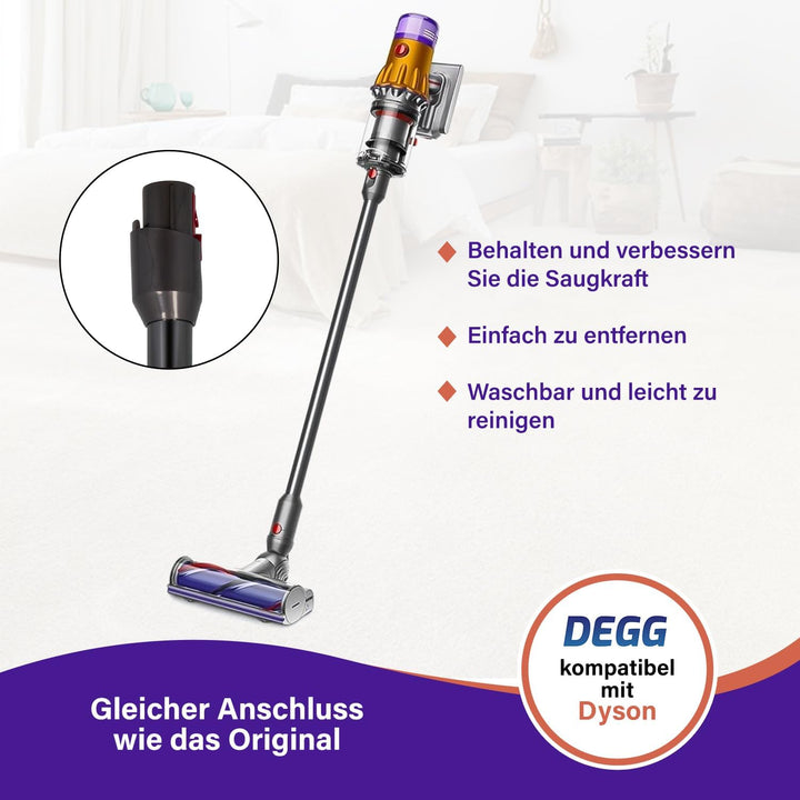DEGG Staubsaugerrohr - Kompatibel mit Dyson V12 Teleskoprohr 34MM, Verlängerungsrohr, Saugrohr Ersat
