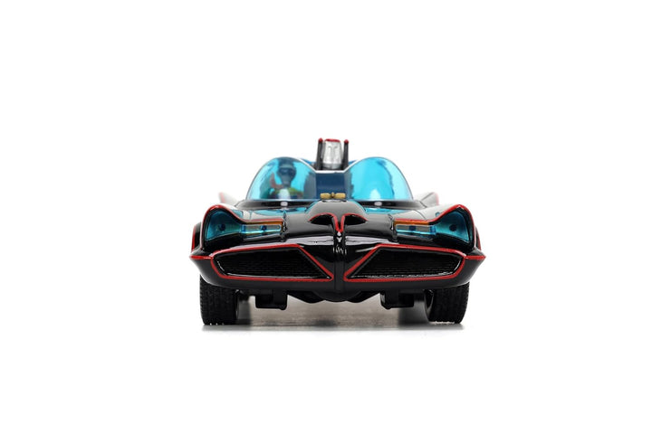 Jada Toys DC Batmobil 1966 Deluxe mit 4 Figuren - hochwertiges Modell-Set zur Batman Classic TV-Seri