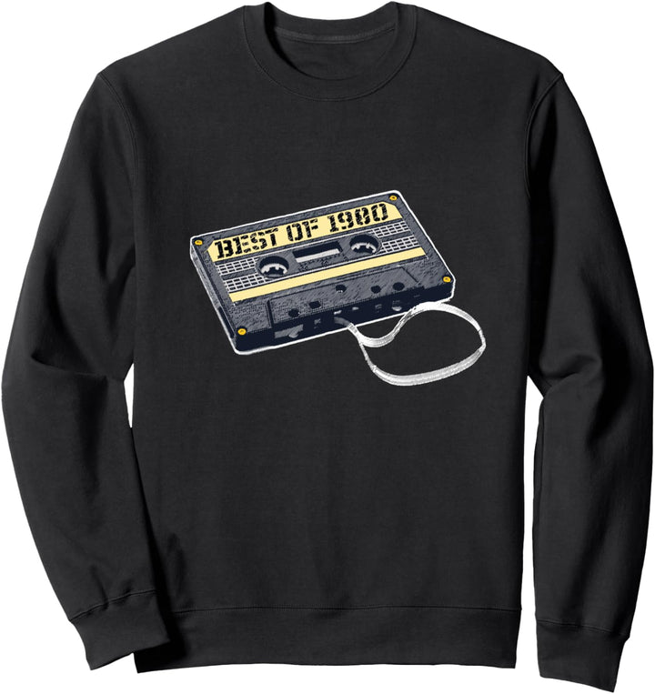 Best 1980,Vintage,Kassette 41.Geburtstag,41 Jahre, Musik Sweatshirt