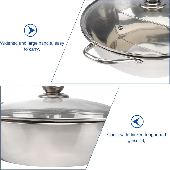 Cabilock Multifunktionaler Induktionskochtopf Mit Glasdeckel Für Hot Pot Und Familienfeiern Geschmac