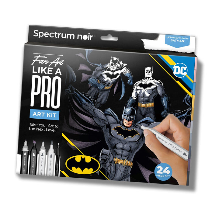 Spectrum Noir Pro Fan Art Set – 24-teilig – Batman, 1 count (Pack of 1)