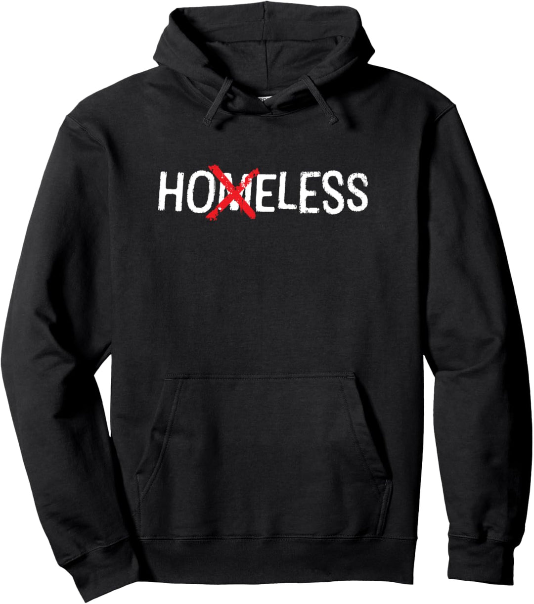 Lustiges T-Shirt Hoeless — Homeless Crossed Out Design Pullover Hoodie