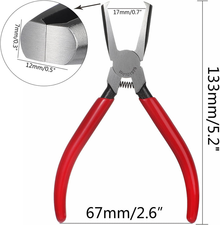 Btuty 12,7 cm Gitarren-Bundabzieher-Zange aus legiertem Stahl, Gummigriff, Zange für Akustik- und E-