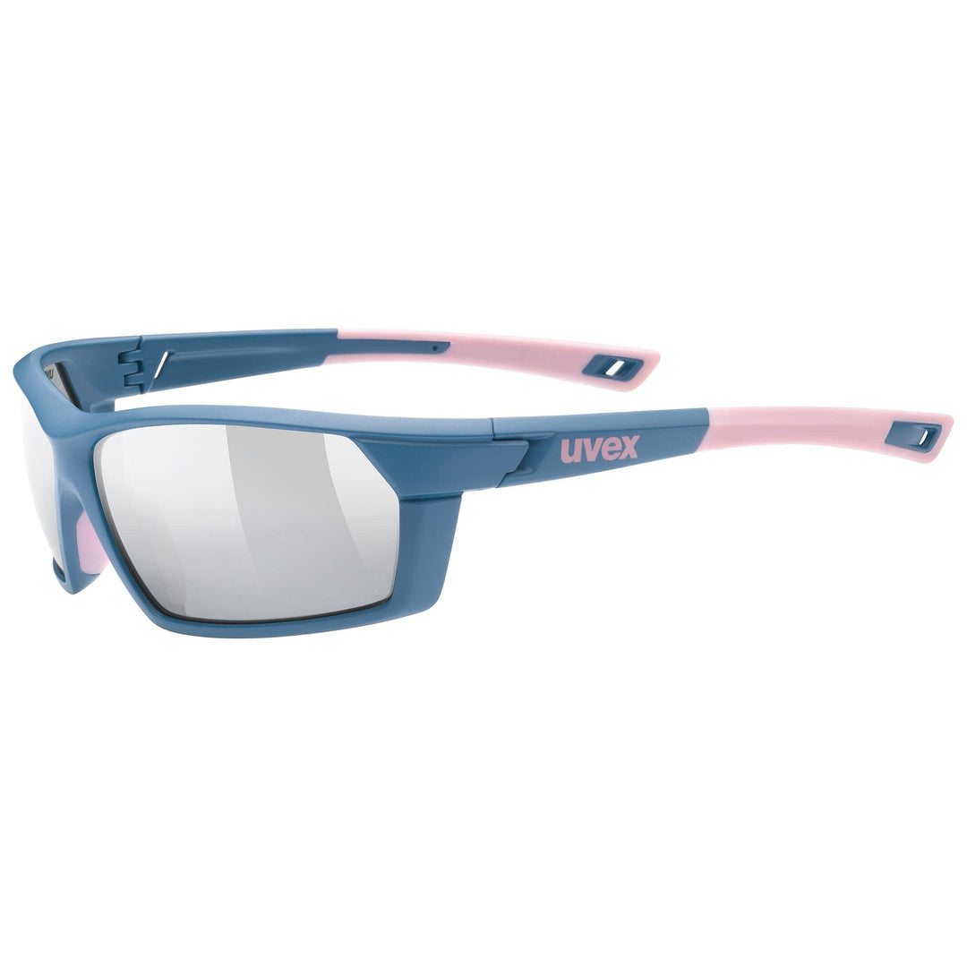 Uvex Unisex Uvex Sportstyle 225 Sportbrille (1er Pack) Einheitsgrösse Blue Matt Rose/Silver, Einheit