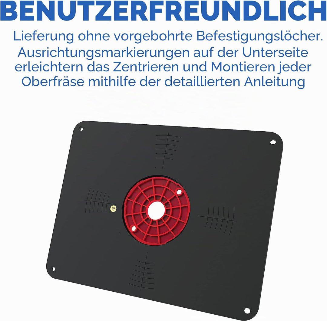 Kreg Tool Präzisions-Frästisch-Einsatzplatte mit Level-Loc Ringen (nicht vorgebohrt) (PRS4038)