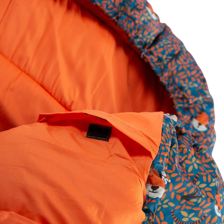 Trespass Bunka Unisex 3-Jahreszeiten-Schlafsack mit Hohlfaserfüllung, Blaugrüner Tiger-Druck