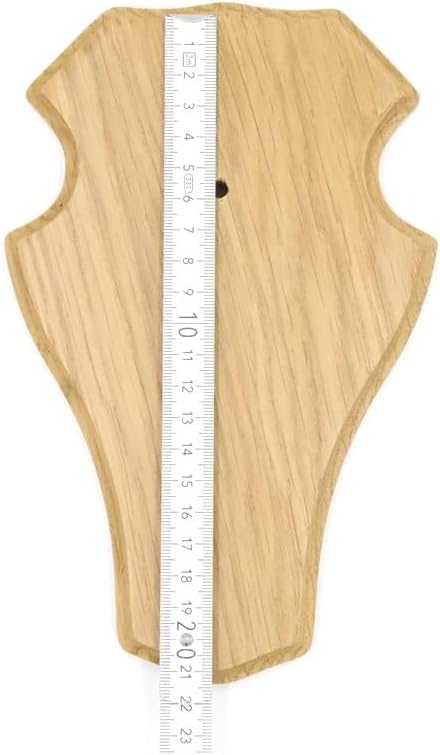 Generisch 10 Stück REH Trophäenschilder Stumpf gross Eiche hell AF 21 x 13 cm