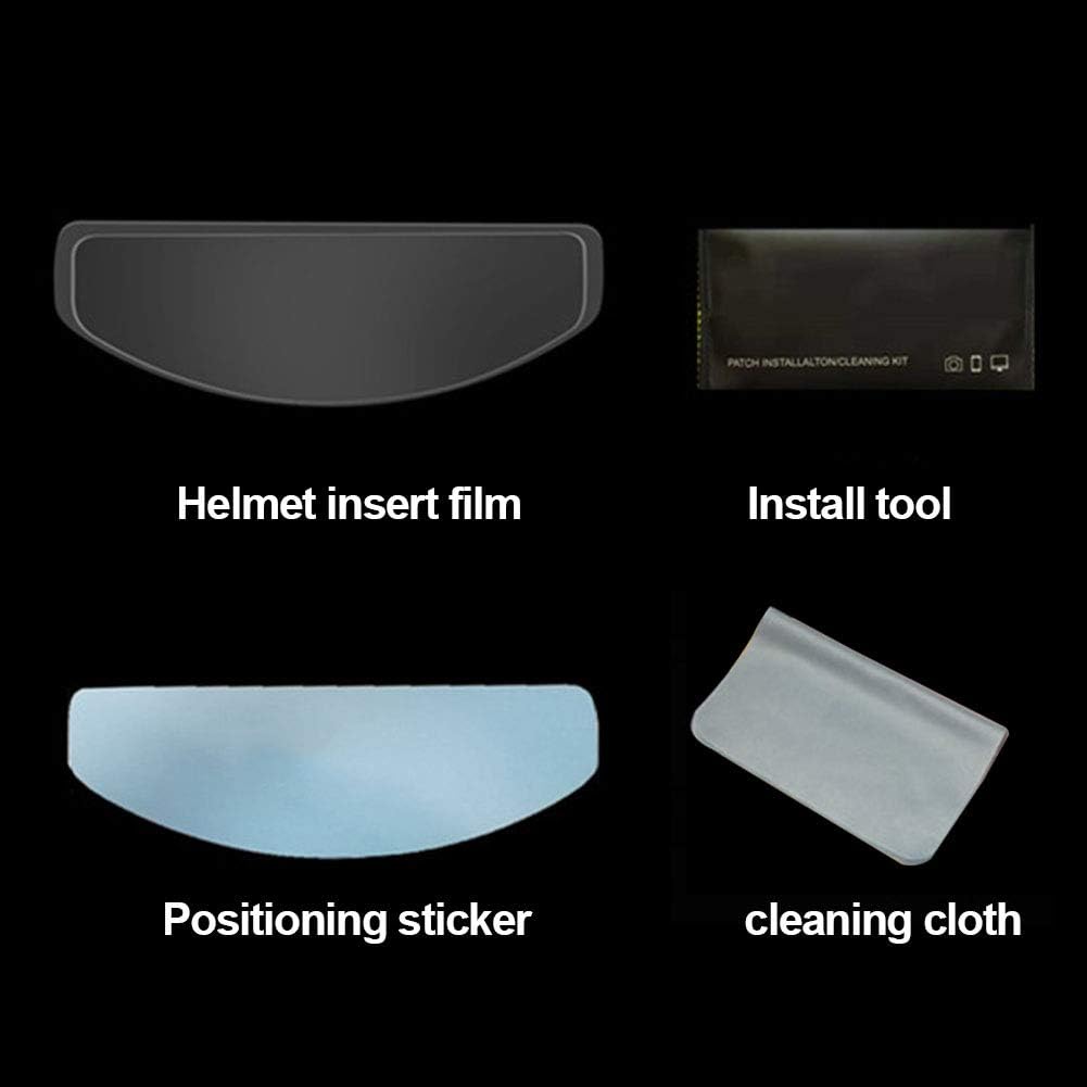 Tongdejing Helmvisier Anti-Beschlag-Folie, Universal-Schutzfolie, Objektiveinsatz, Motorradhelm-Visi
