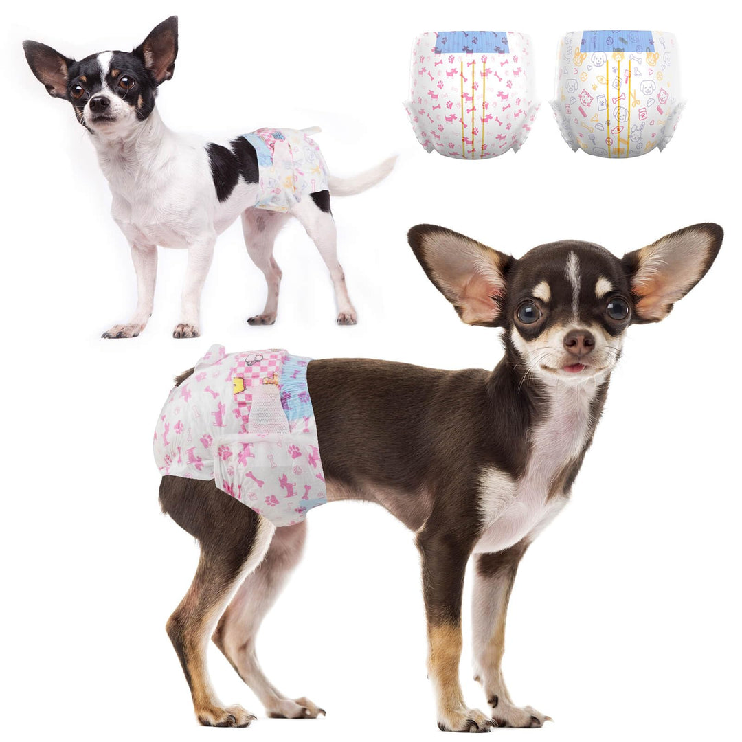 Dono Hundewindeln, 24 Stück, Weiblich, S, Rosa, Gelb S- 24count, S- 24count