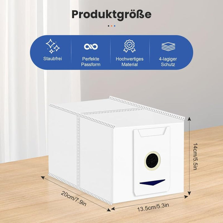 12 Stück Staubbeutel für Ecovacs Deebot T30 Omni / T30 Pro Omni Roboter, 3L Grosse Kapazität, Staubs