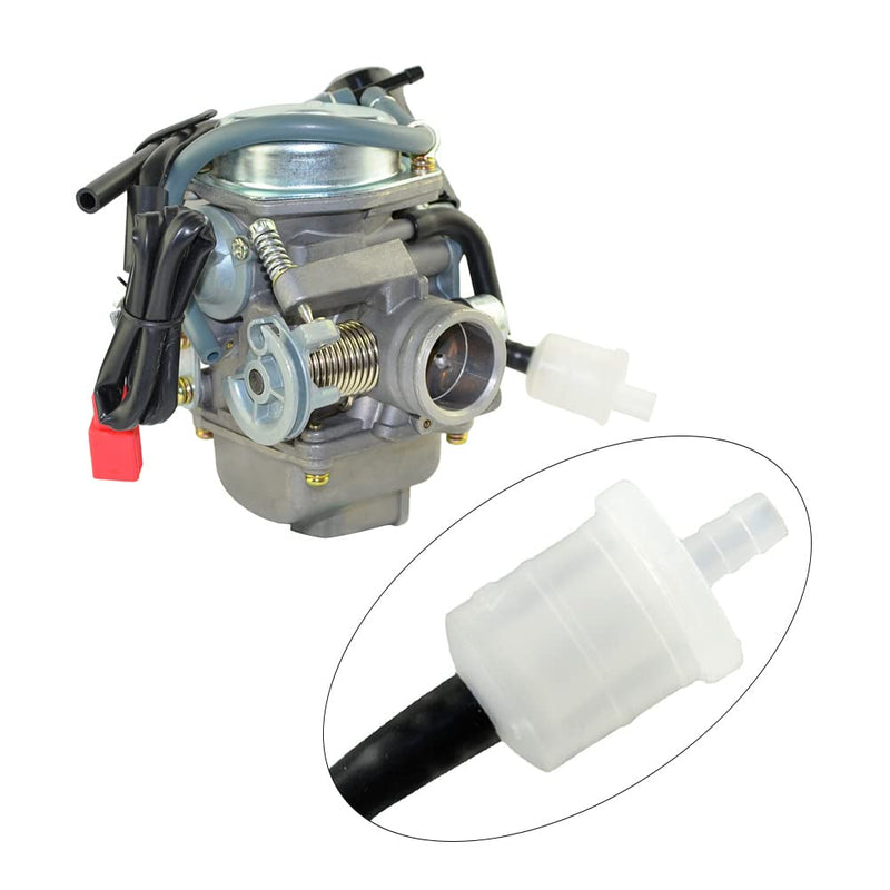 AHL 24mm Vergaser Carburetor Carb für 4-Stroke GY6 125cc 150cc ATV Go Karts Scooter Mopeds QMJ/QMI15