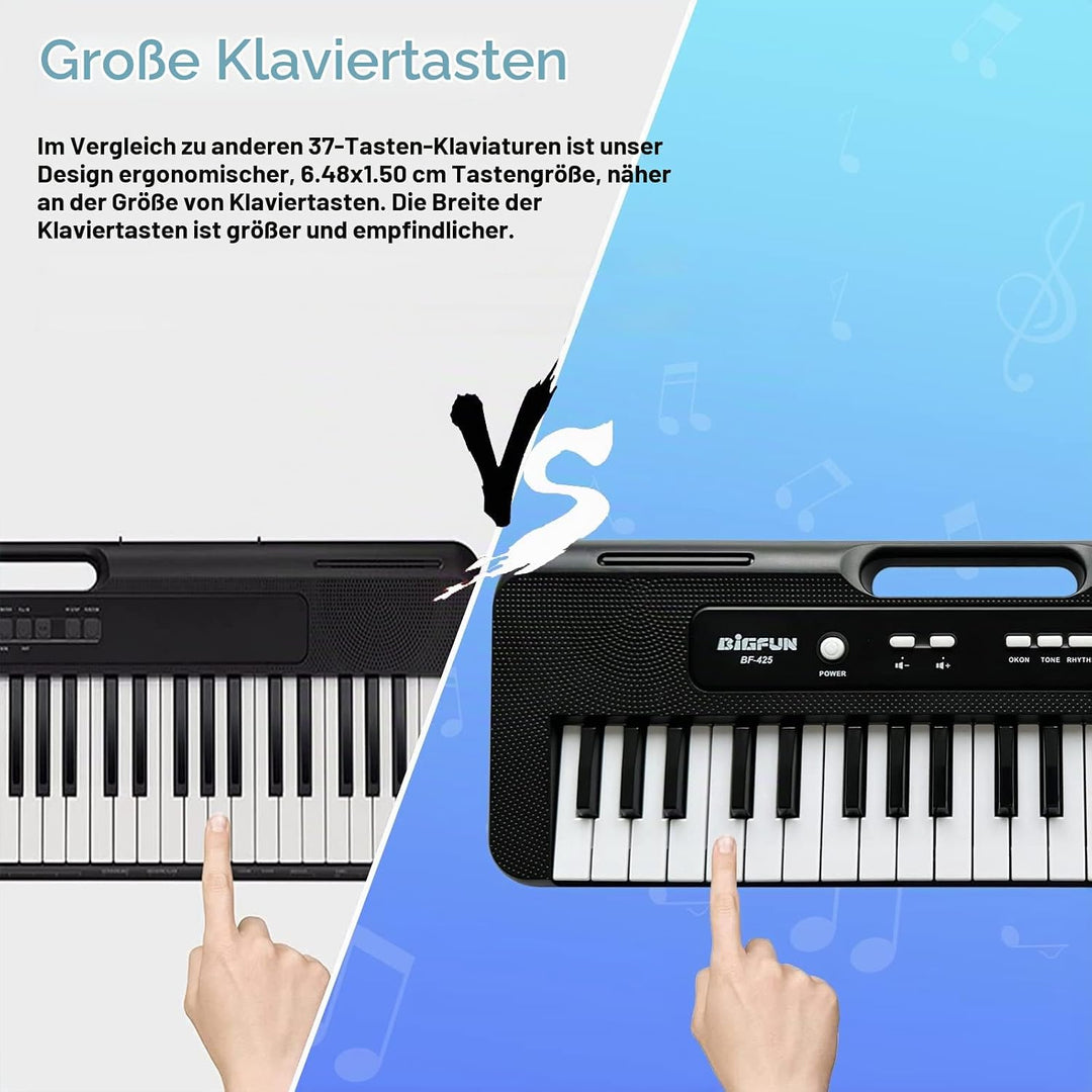 Klavier Keyboard Kinder,37 Tasten Klavier für Kinder Musikalisches Klavier mit Mikrofon Tragbares Le