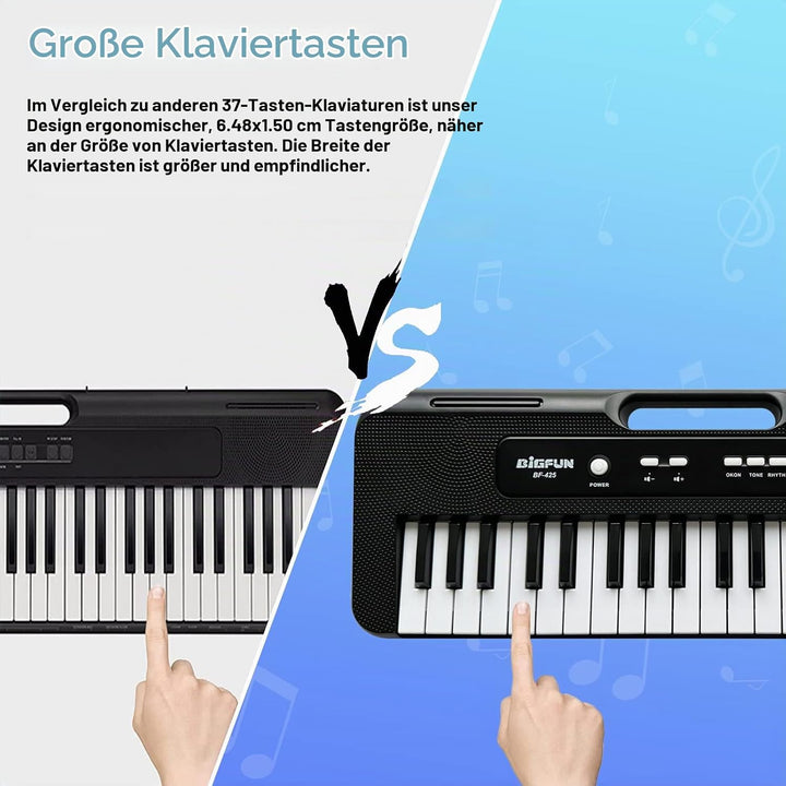 Klavier Keyboard Kinder,37 Tasten Klavier für Kinder Musikalisches Klavier mit Mikrofon Tragbares Le