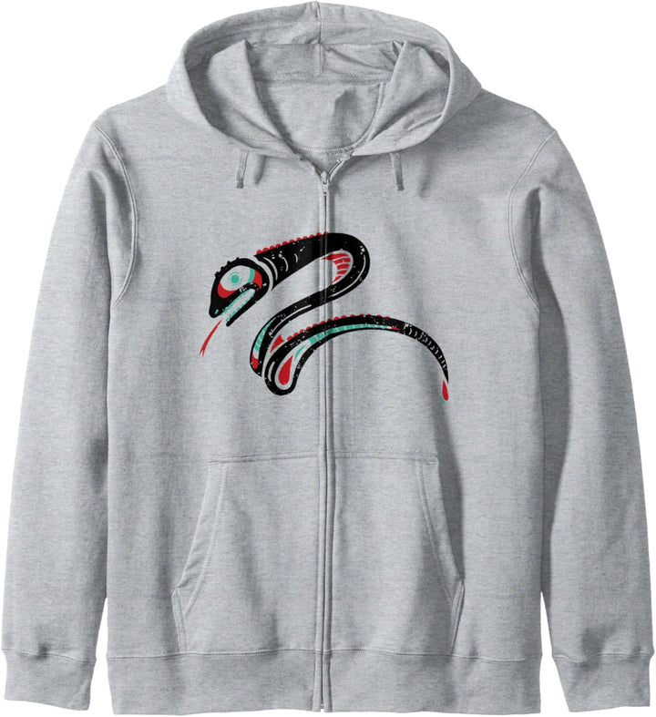Native American Snake Astrologisches Zeichen Indianer Tierkr Kapuzenjacke