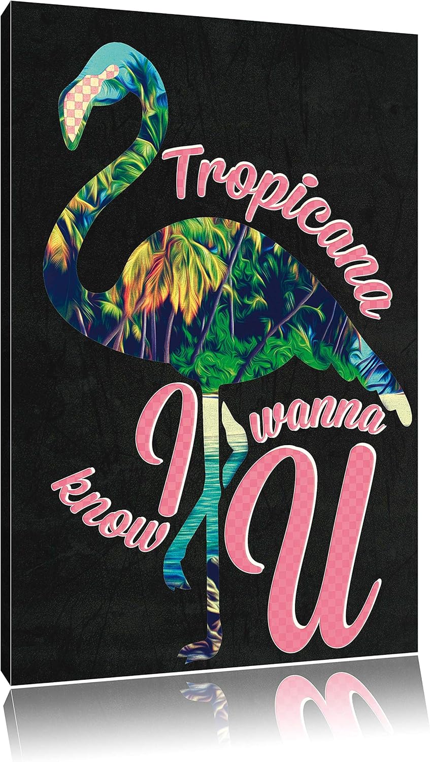 Dark Tropicana black Leinwandbild Bild auf Leinwand, XXL riesige Bilder fertig gerahmt mit Keilrahme