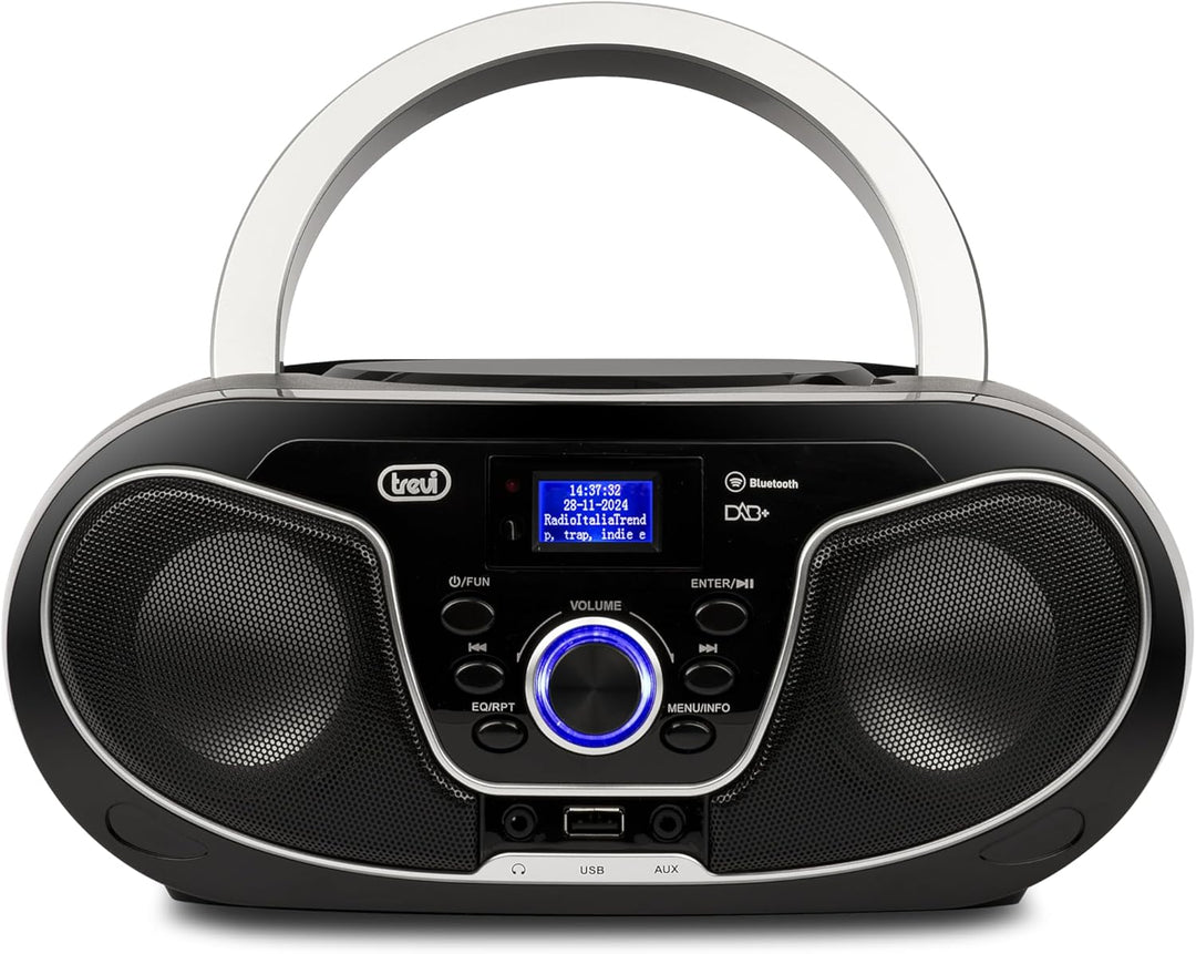 Trevi CMP 588 DAB Tragbares Stereo mit DAB/DAB+ und FM mit RDS, Dot Matrix Display mit hoher Ablesba