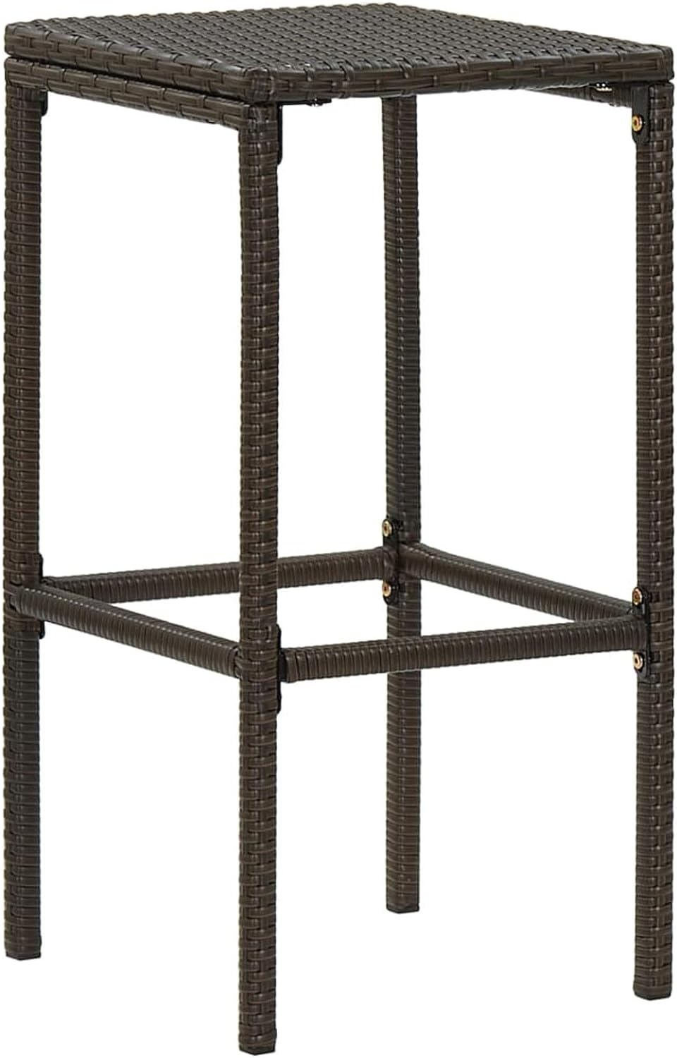Gecheer 3-TLG. Gartenbar Set mit Kissen Bartisch Set Poly Rattan Sitzgruppe Sitzgarnitur Gartenmöbel