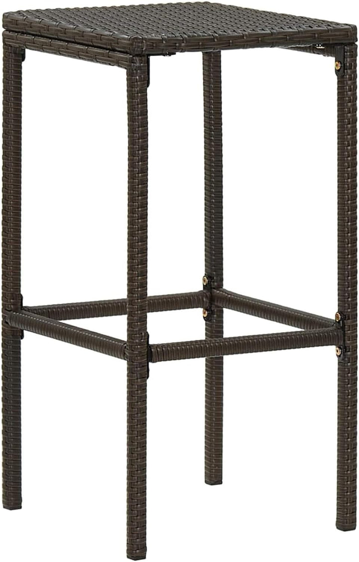 Gecheer 3-TLG. Gartenbar Set mit Kissen Bartisch Set Poly Rattan Sitzgruppe Sitzgarnitur Gartenmöbel