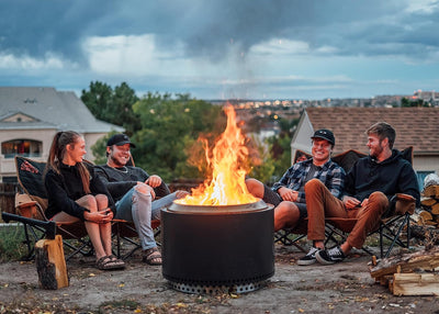 Solo Stove Feuerschale Yukon 2.0 mit Standfuss | Feuerstelle für Raucharme Holzverbrennung, Herausne