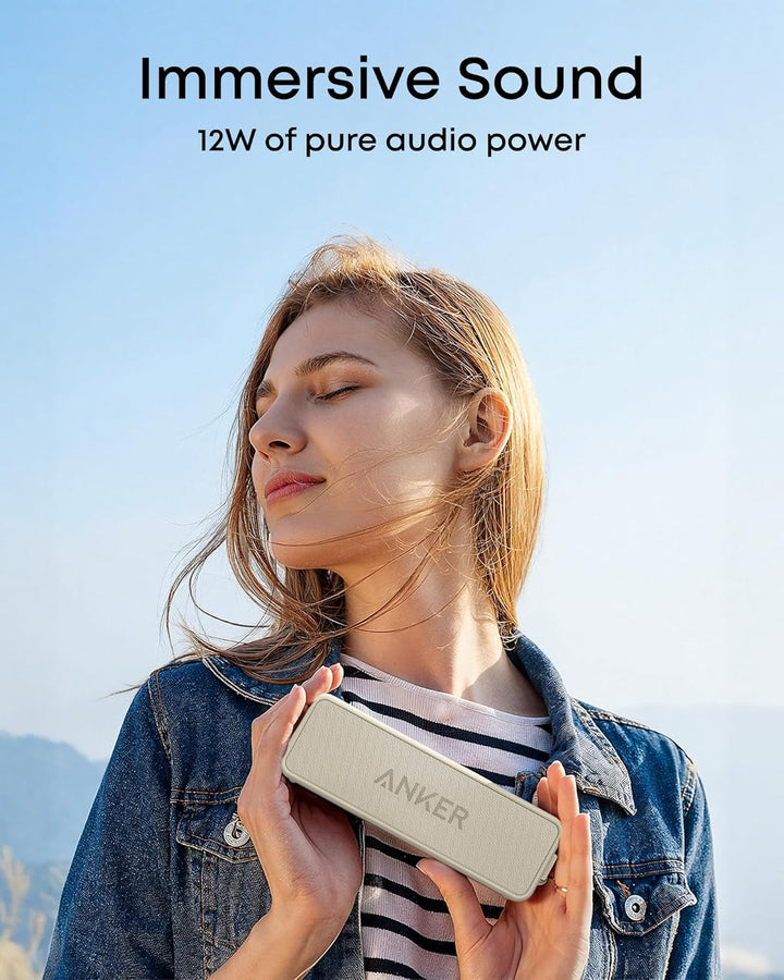 Anker SoundCore 2 Bluetooth Lautsprecher, Fantastischer Sound, Enormer Bass mit Dualen Bass-Treibern
