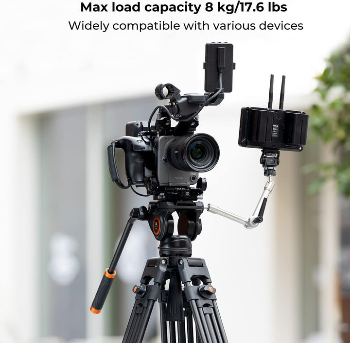 K&F Concept Video Stativ System mit 360° Fluidkopf, Heavy Duty Tripod, Alu Stativ 184cm für Kameras
