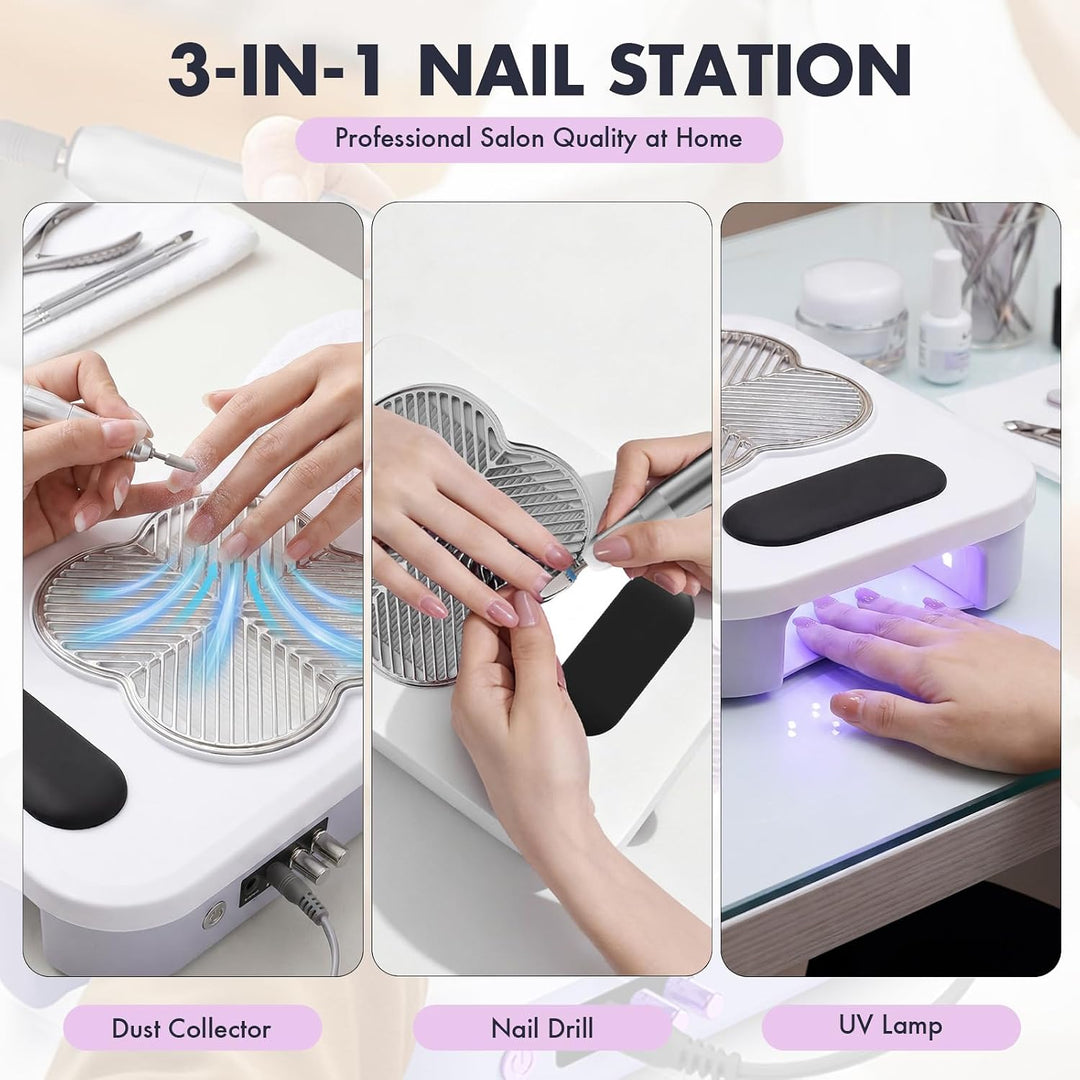 3-in-1 Elektrische Nagelfräser verfügt über eine elektrische Nagelfeile,eine UV-LED Nagellampe,Gesch