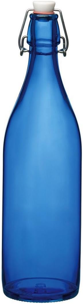 Bormioli Rocco Giara Green Glass Swing Top Bottle by Bormioli Rocco Silber, Silber 1000 ml