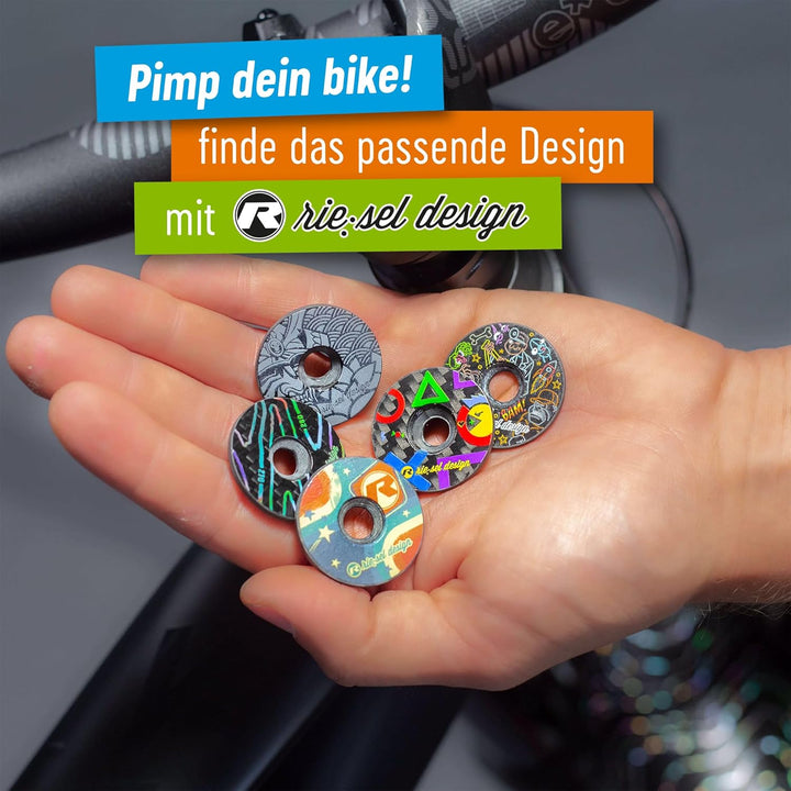 Riesel Design® 1x stem:Cap Ahead Kappe aus Carbon inkl. Aluminium Schraube für Rennrad, Cyclocrosser