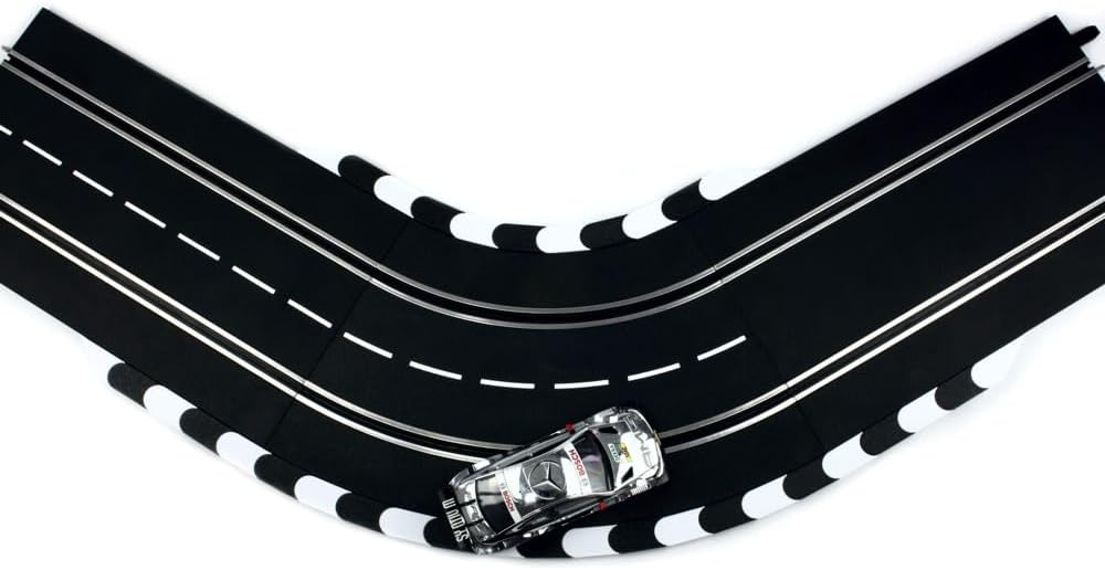 Overdrive-Racing Curbs für Carrera 124 132 EVO '1 Meter Schwarz-Weiss' Randstreifen Randsteine Slotc