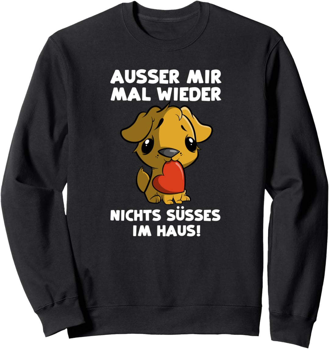 Süsser Hund - lustiger Spruch Süssigkeiten Herz Naschkatze Sweatshirt