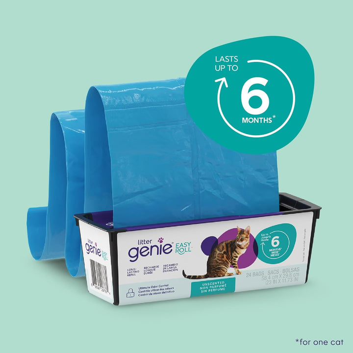 Litter Genie Easy Roll Nachfüller, Katzenstreu Entsorgungssystem, ultimative Geruchskontrolle, mühel