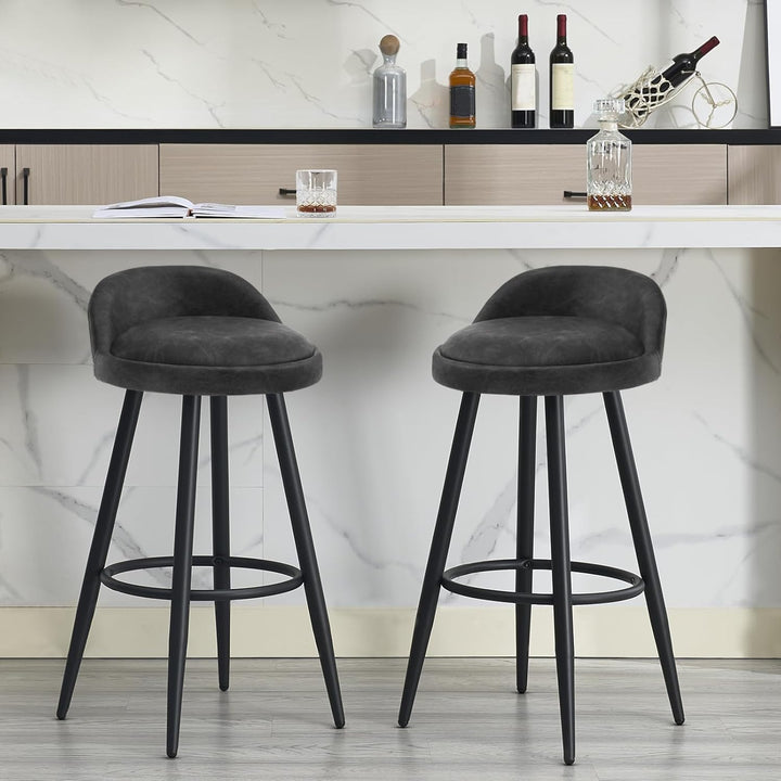 WOLTU BH327an-2 Barhocker 2er Set Barstuhl Hocker Tresenhocker Bistrohocker Designer Hocker mit Lehn