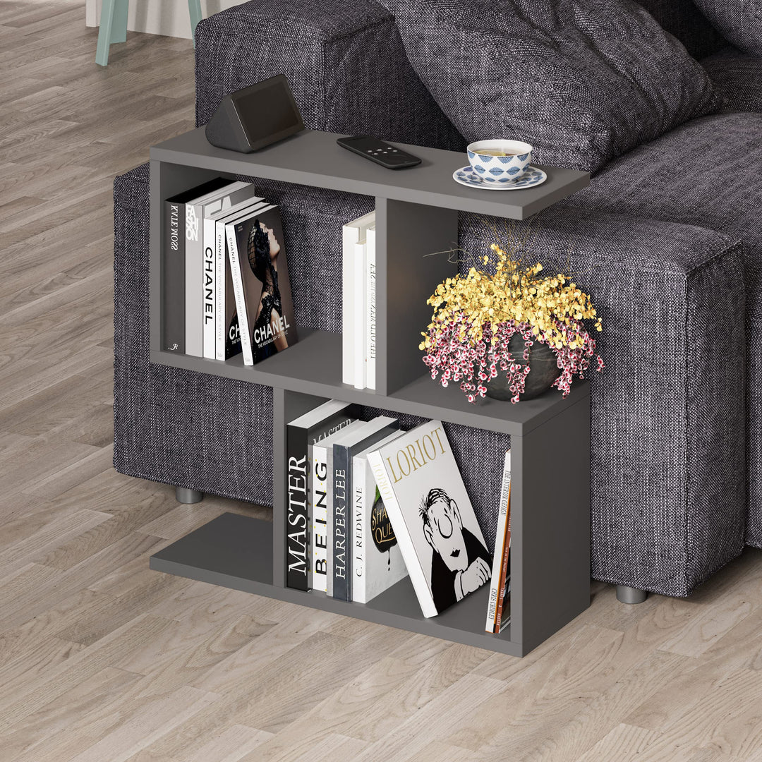 HOCUS PICUS | Homemania Holz Beistelltisch mit 2 Etagen | Sofatisch, Regal-Organizer, Büro, Wohnzimm