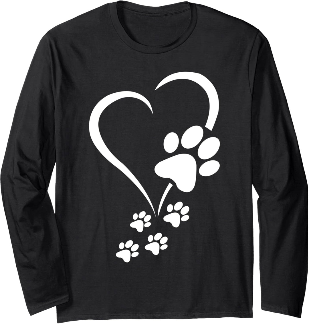 Hund Baby Hunde Hundepfoten Herz Hunde Pfoten Pfotenabdruck Langarmshirt