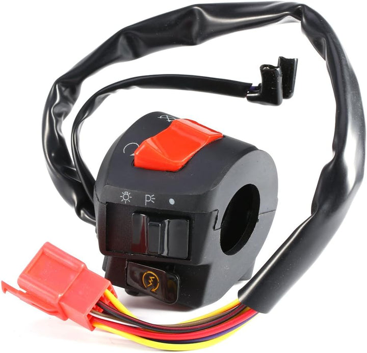 Qiilu 2x Universal 7/8 '' Motorrad Lenker Schalter, Wasserdichte Motorrad Scheinwerfer Blinker Horn