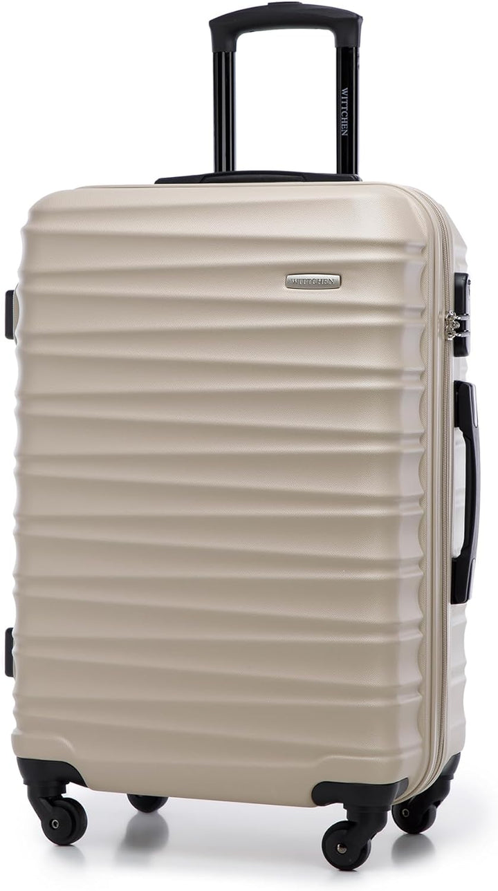 WITTCHEN Reisekoffer 3er Koffer-Set Rollkoffer Trolley Handgepäck Hartschale aus ABS mit 4 Spinner-R