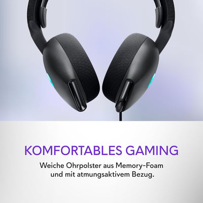 Alienware kabelgebundenes Gaming Headset - AW520H | Windows | Kopfhörer (USB) | Hi-Res Audio | Heads